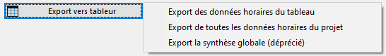 "Choix de l'export vers Excel"